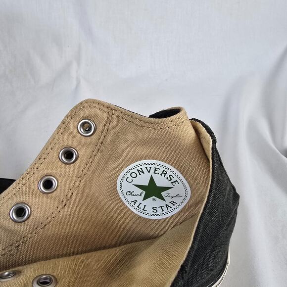 Converse Chuck Taylor All Star Hi Men's 11 Black Tan Double Fold Down 104319F - Picture 3 of 16